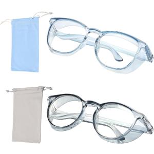 2PCS Safety Glasses Anti Fog Goggles, Stylish Protective Eyewear, Anti Blue Light Shields Glasses