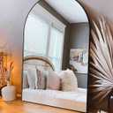 Wall Mounted Mirror, Bathroom Mirror for Wall, Arch Mirror for Bathroom, Mirror for Bathroom Wall Mounted, Black Vanity Mirror with Metal Frame for Bedroom Living Room Entryway(26" x 38") (26"L x 38"W)