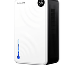 Dehumidifier, Dehumidifiers for Home (1000 sq.ft), 98 OZ Dehumidifier for Basement Bathroom Bedroom, Auto Shut Off Dehumidifiers, Timer Setting, Digital Display, Drain Hose, 7 Colors Light, White