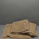 Yimobra Bathroom Rug Set 3 Piece - Super Absorbent Quick Dry Chenille Bath Mats & Toilet Rug, Non Slip Machine Washable, Extra Thick Shaggy Floor Mat for Shower Tub Sink, Light Brown (24"x17" + 24"x20" + 30"x20")