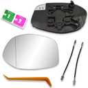 Driver Left Side Heated Mirror Glass Compatible with 2014 2015 2016 2017 Honda Odyssey Heated Convex Mirrors with Back Holder