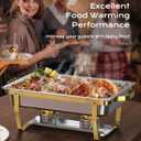 Chafing Dishes for Buffet 4 Pack, 9QT [Elegant Gold and Silver Colors] Food Warmers for Parties Buffet [Sturdy and High Grade] Chafing Dish Buffet Set for Any Party with Complete Set