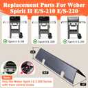 for Weber Spirit 2 Grill Parts, 15.3" Flavorizer Bars for Weber Spirit 2, GS4 Spirit II 200, Spirit II E210 S210 E215 E220 S220 with Front Mounted Control Grill, 16GA Porcelain Enameled Heat Plates