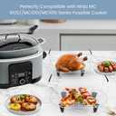 Roast and Steamer Rack Compatible with Ninja Foodi Possible Cooker Pro 8.5 Quart MC1000, MC1001, MC1010 Slow Cooker Crock, Stainless Steel Crock Pot Accessories with Silicone Protected Feet Handles