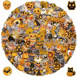 200 Pcs Halloween Stickers, Halloween Vinyl Stickers for Kids & Adults, Holiday Party Favors, Crafts & Gifts