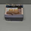 TECHLONG Flameless Candles Battery Operated with Remote Timer, 3D Moving Flame Flickering, Last 600+ Hours Battery Candles, 3" x 4" Ivory Real Wax Electric LED Candle for Wedding Party, 1 pcs