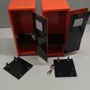 Vercraft 2 Pcs Mini Metal Locker Storage with Lock and 2 Keys 10.8 Inch Small Money Security and Cash Safe Box for Jewelry Back to School Home Office Desktop Container(Red)