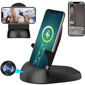 Dome Security Camera, 2.4/5GHz Smart Indoor Baby/Pet Monitoring Cam with Wirless Charger, Motion Detection, Phone APP, Rotate Lens 251Viewing Angle for Home Security (Black)