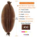 Brown Afro Twist Hair 24 Inch 6 Packs Dark Brown Pre-Fluffed Springy Afro Twist Hair Afro Sping Twist Wrapping Hair for Soft Locs(24 Inch (Pack of 6), 30#)