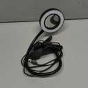 10X Lighted Magnifying Glass - 3 Colors & 10 Brightness Clip On Desk Lamp with Clamp Light - 1000 Lumen Hands Free Magnifier (Black)