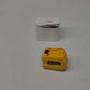 Azocek 220W Power Inverter Compatible with Dewalt 20V Battery, DC 20V to AC 110V Portable Power Station with 1 AC Outlet, 2 USB Ports & 1 Type-C Fast Charging, 400LM LED Work Light (Yellow)