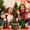 Christmas Candle Holders Red Cartoon Candle Holders Christmas Decor for Tealight Candles,Christmas Table Centerpieces,Indoor Decoration,Festive Ornaments,Mantel Home(3 Packs)