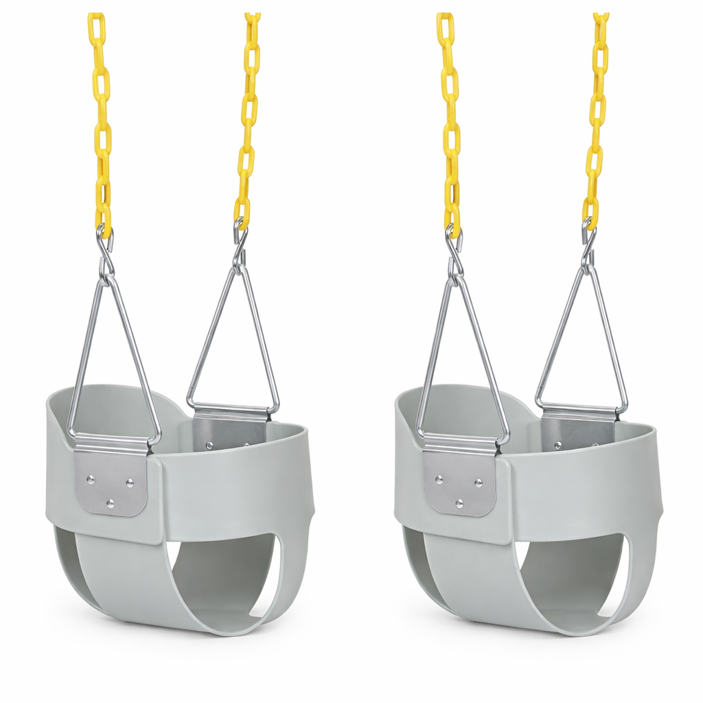 Eastern Jungle Gym Full Bucket Toddler Swing Seat with Coated Swing Chains Pack of 2