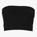 Women's Strapless Tube Tops Basic Bandeau Crop Sleeveless Backless Casual Sexy Going Out Tops Summer 2025, Size Small, Black 