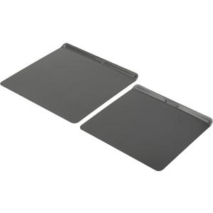 GoodCook AirPerfect Nonstick Steel Insulated Cookie Sheets, Assorted Size No-Burn Baking Sheets with Large Handles, Set of 2, Gray, 16 x 14-Inch & 14 x 12-Inch