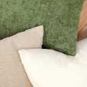 Throw Pillow Covers Set of 2, Soft Chenille Decorative Cushion Covers with Hidden Zipper for Sofa, Couch, Bedroom & Boho Farmhouse Home Decor 18 x 18in (Beige)