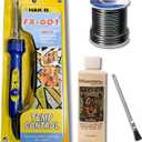 Soldering Iron Kit for Stained Glass  Includes Hakko FX-601-02 (67W) Adjustable Temperature Soldering Iron, Amerway 60/40 1LB Solder, Tigers Eye Gel Flux 8oz & Flux Brush  Hobby & DIY Kit