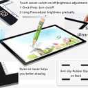 A4 Ultra-Thin Portable LED tracing Light Box Dimmable Brightness LED Art Tracing Pad for Artist Drawing Sketching Animation Stencilling and 5d Diamond Painting (Black, A4)