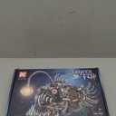 Mechanical Angler Fish Building Set with Light, Creative Ocean Lantern Fish Animal Toy for Home Office Decor, Compatible with Lego Shark, STEM Gift for Adults Teens Boys 8-14+ (1038 PCS) (Black)