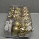 Sattiyrch 76ct Christmas Tree Ornaments Set,Golden Shatterproof Christmas Balls Decorations,Xmas Decorative Hanging Ornaments(Golden)