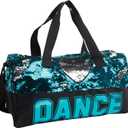 Danz N Motion Sequin Dance Heart Duffel Bag (Turquoise to Silver)