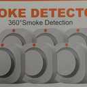 Hilmon Smoke Alarm Fire Detector,Battery Operated Photoelectric Smoke Detector with Test Button and Low Battery Warning, Fire Alarms Smoke Detectors for Home, 6 Pack