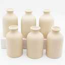 YANLING 6 Pack Light Yellow Small Vase for Flowers, 5 inch Modern Ceramic Vases for Pampas Grass Simple Shelf Vase, Boho Vases for Home Decor, Wedding Dinner Table Party Office Bedroom