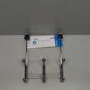 InterDesign 8-1/3 in. L Silver Steel Small and Medium York Lyra 3-Hook Over the Door Rack 1 pk