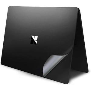 XSKN Pure Color Full Body Bubble Free Computer Vinyl Decal Sticker Cover Protective Skin for Microsoft Surface Laptop 1 2 3 4 5 Model Computer (Surface Laptop 3 15 inch, Black)