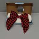 Dog Christmas Stocking, Knit Pet White Large Christmas Stocking, Dog Bone Christmas Stockings for Dogs Puppies Pets ,Hanging Bone with Bow (Red)