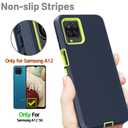 for Samsung Galaxy A12 case, Heavy Duty case,[ with Clip],[Shockproof] [Dropproof] [Dust-Proof] (Blue-Green)