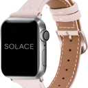 Solace Bands Allura Leather Watch Band - Compatible with Apple Watch Bands for Women and Men, Leather Watch Band for 38mm 40mm 41mm 42mm 44mm 45mm 49mm Ultra, SE and 11 10 9 8 7 6 5 4 3 2 1