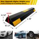 HOXWELL (New Updated 18" 2 Packs Heavy Duty Parking Stopper for Garage, Parking Gadgets Protects Car, Parking Aid Easy to Install 2 PCS, 18" L x 3.7" W x 1.8" H