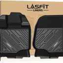 LASFIT Front Floor Mats for Ford F-150 2015-2026 | F150 Lightning 2022-2025 SuperCrew & Super Cab Carpet Floor All Weather Car Liners TPE Truck Mats-First Row Only, 2pcs Black