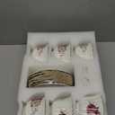 Foraineam Tea Cup And Saucer Set Of 6, Porcelain Ivory Rose Tea Cups With Saucers And Spoons, 6 Oz Floral Coffee Cup Set With Gold Trim, Latte Cups And Espresso Mug For Tea, Latte And Coffee Drinks