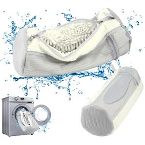 Shoe Washing Bags for Washing Machine – Durable Shoe Washing Machine Bags for All Shoe Types Sizes (Large White 2PCS）