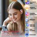 Ai Translation Earbuds Real Time,164 Languages Translator Earbuds with 6 Translation Modes/No Subscription,Audio and Video Calls Translator Headphones,Audifonos Traductores Ingls Espaol, Rose Pink