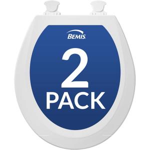 Bemis 500EC 000 Toilet Seat, 2-Pack Round, White