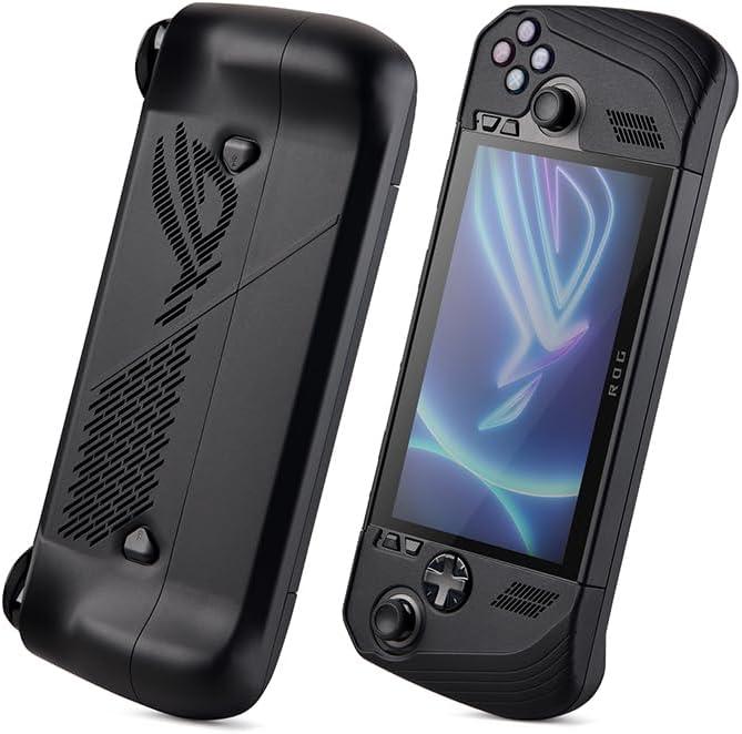 UYIYE Protective Case for Asus ROG Ally X 2024, 360 Hard Shell, Anti-Slip, Anti-Sweat Coating (Black)