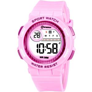 Kids Watch, Girl Watch for 3-15 Year Old Girl, Digital Sport Outdoor Multifunctional Chronograph LED 50 M Waterproof Alarm Calendar for Children with Silicone Band,Kids Gift Pink02 Sport