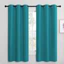 NICETOWN Room Darkening Curtains 68 inch Length 2 Panels, Thermal Insulated Grommet Blackout Curtains for Modern Casual Elegant Bedroom Kids Room Theme Decoration (Peacock Teal, 2 Pieces, W42)
