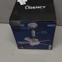 Ligency Smart Socket Fan Light with Remote, 16 inch Small Socket Ceiling Fan Light with RGBW, E26 Screw in Ceiling Light Bulb Fan, 1800Lm, Work with Alexa & Google Assistant for Garage Bedroom, White