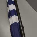 Blissun 7.5 ft Patio Umbrella, Yard Umbrella, Outdoor Market Umbrella with Push Button Tilt Crank (Blue&White)
