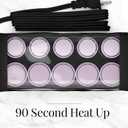 Remington Compact Ceramic Dual Voltage Hot Rollers for Long and Short Hair, Hair Setters, Hair Curlers, 1-1 " Purple/Black, 10 Piece Set