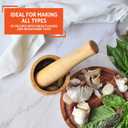 2 x IMUSA USA Bamboo Mortar and Pestle, Small, Natural