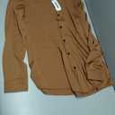 COOFANDY Mens Casual Button Down Shirt Long Sleeve Wrinkle Free Shirts Stretch Dress Shirt Size XL Brown