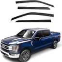 Auto Ventshade [AVS] In-Channel Rain Guards for 2014-2018 Chevy/GMC Silver/Sierra 1500 2015-2019 Silv./Si. 2500HD/3500HD 2019 Silv./Si. 1500 Ltd Dbl Cab | Window Vent Visors, 4 pcs. - Smoke | 194528