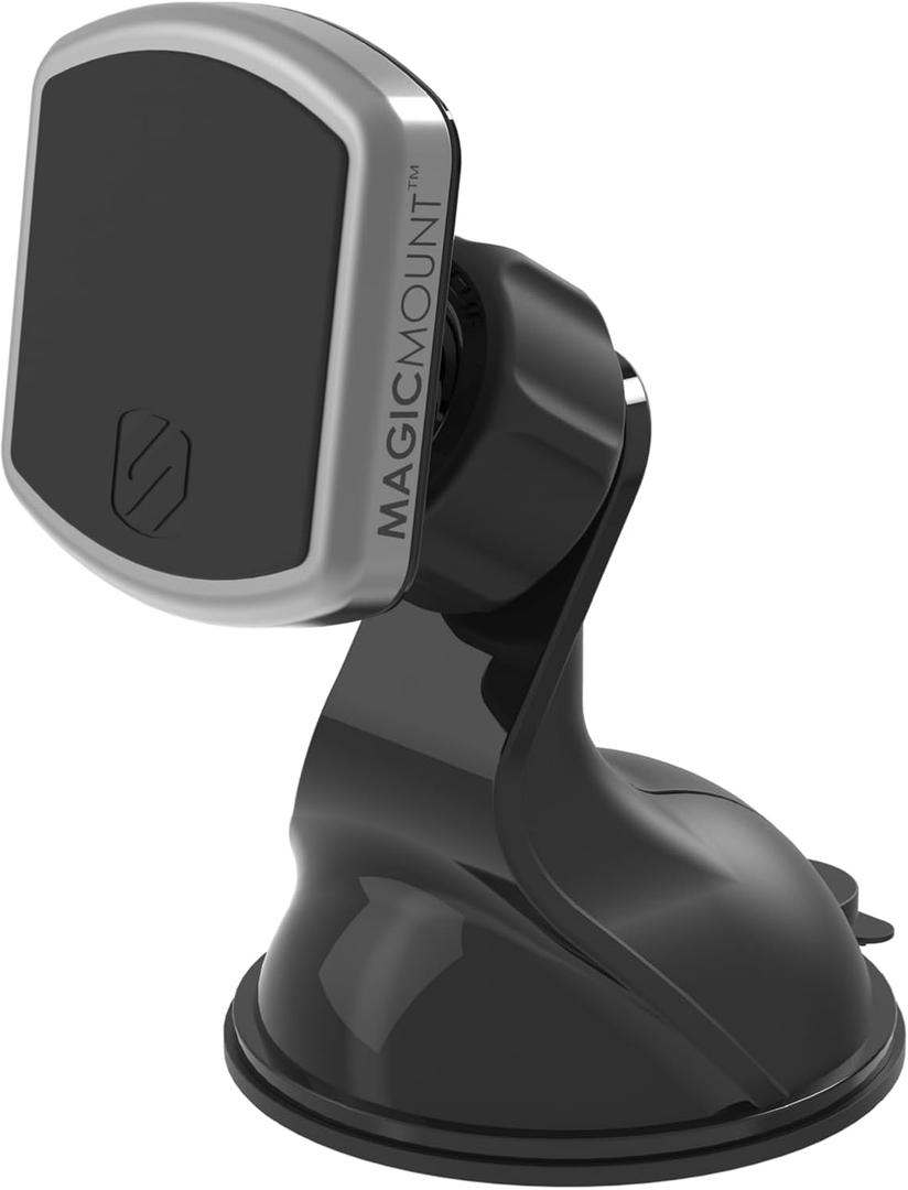 Scosche MWPDB MagicMount Pro Magnetic Car Phone Holder - Strong Magnet Mount for iPhone and Android - Secure Magnetic Mount for Car Window/Dash - Universal 360 Adjustable Mobile Cell Holder (1 Pack)
