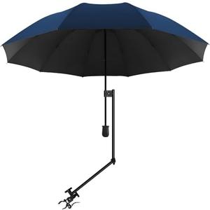 UPF 50+ Beach Umbrella with Adjustable Universal Clamp