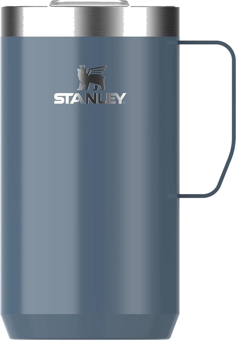 STANLEY Everyday Camp Mug | Drink Through Lid | Cup for Coffee, Tea and Drinks | Insulated Stainless Steel Coffee Mug | BPA-Free (24 Ounces, Tempest Gloss)